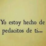 Estoy hecho de pedacitos de ti...