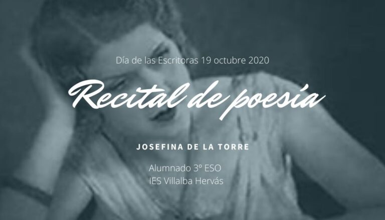 Podcast recital poemas Josefina de la Torre (alumnado 3º ESO IES Villalba Hervás)