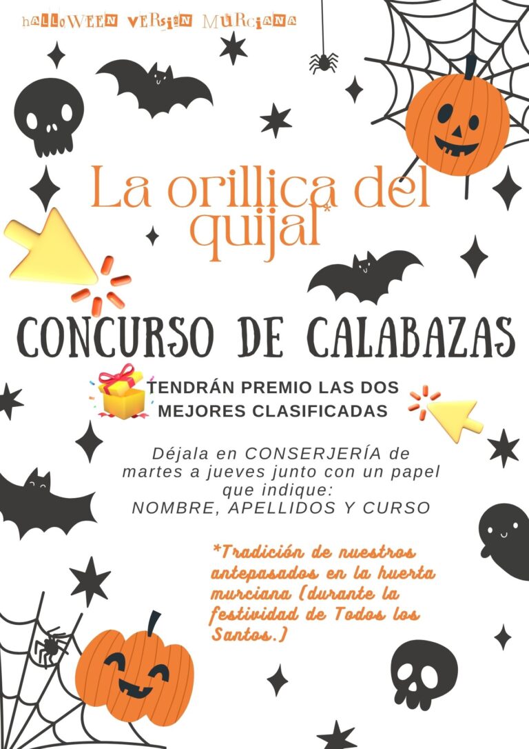 Concurso de calabazas : La ´Orillica del Quijal´ o el ´¿Truco o Trato?´ de la huerta murciana.