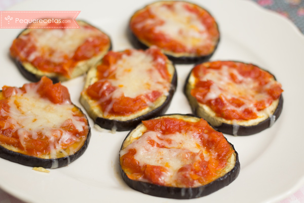 Receta de mini pizza de berenjena